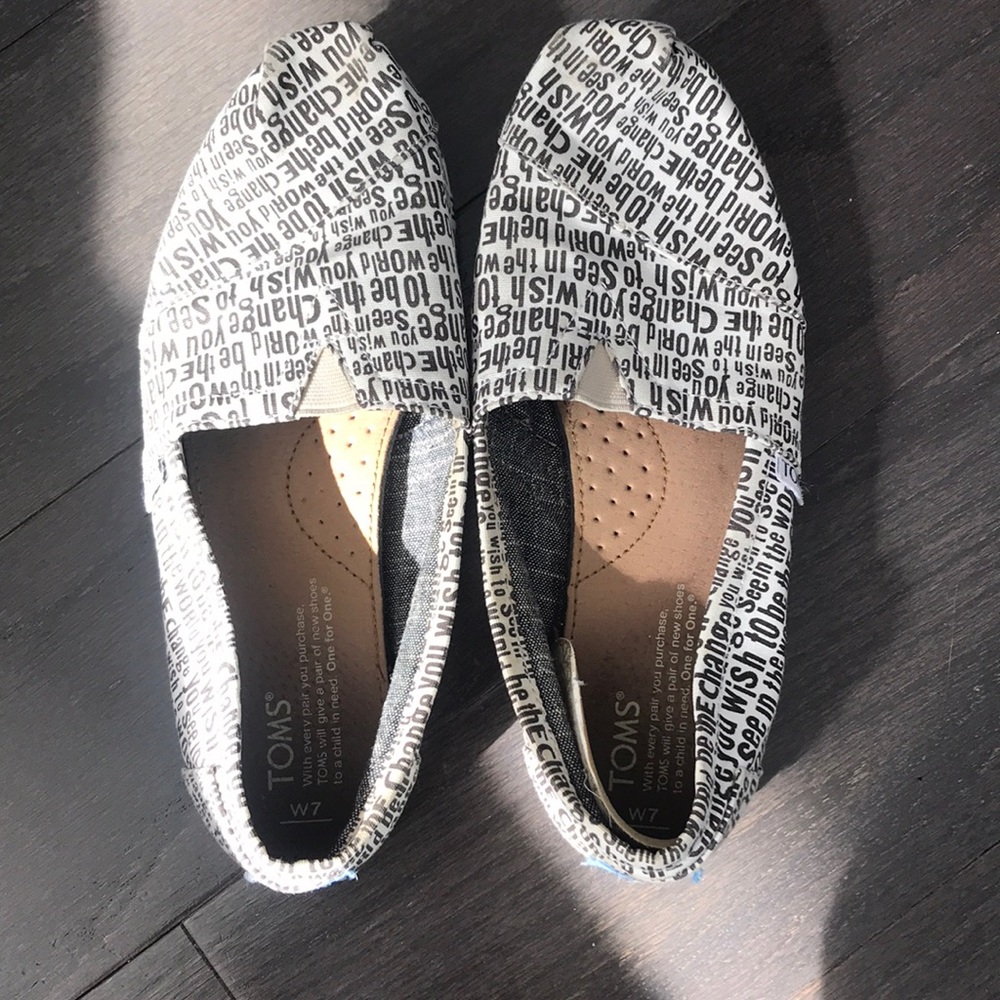 Lightly worn Toms shoes